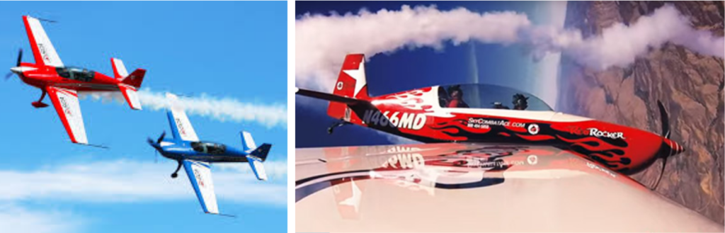 A series of photos of the planes used by Sky Combat Ace to perform acrobatic and combat manoeuvres.