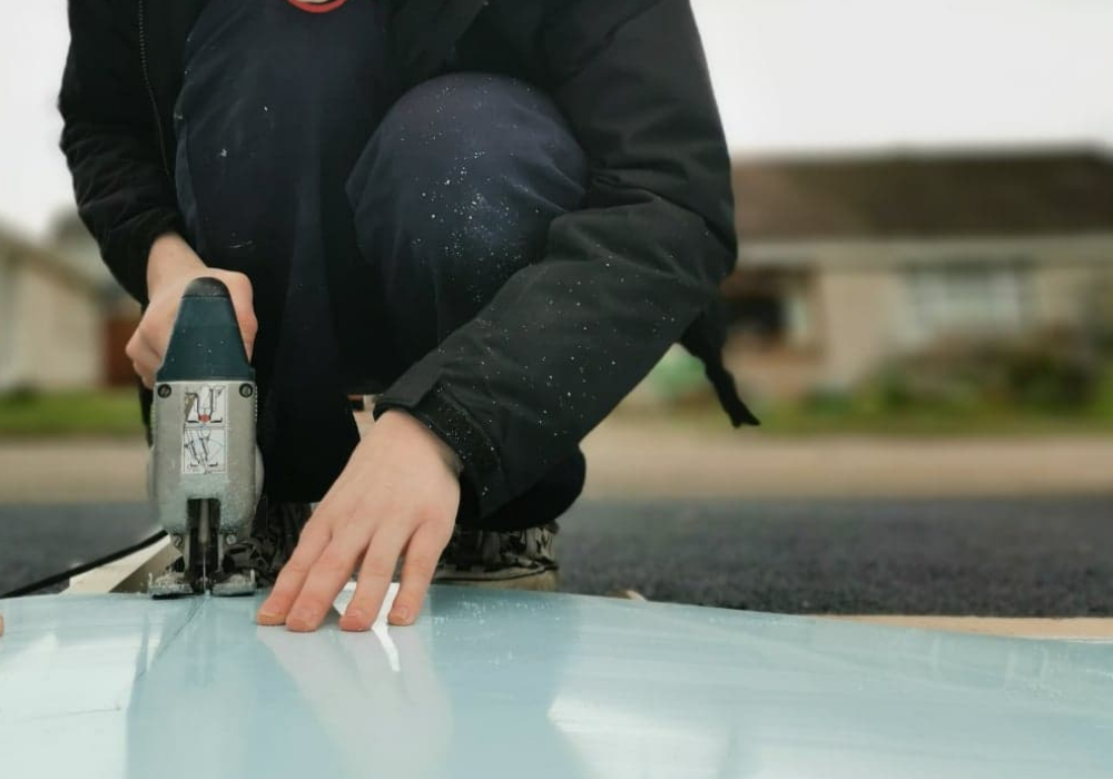 How To Install Aqua Panels In Your Van Shower This Pair Go There