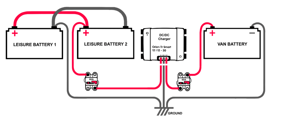 DC/DC charger wiring diagram