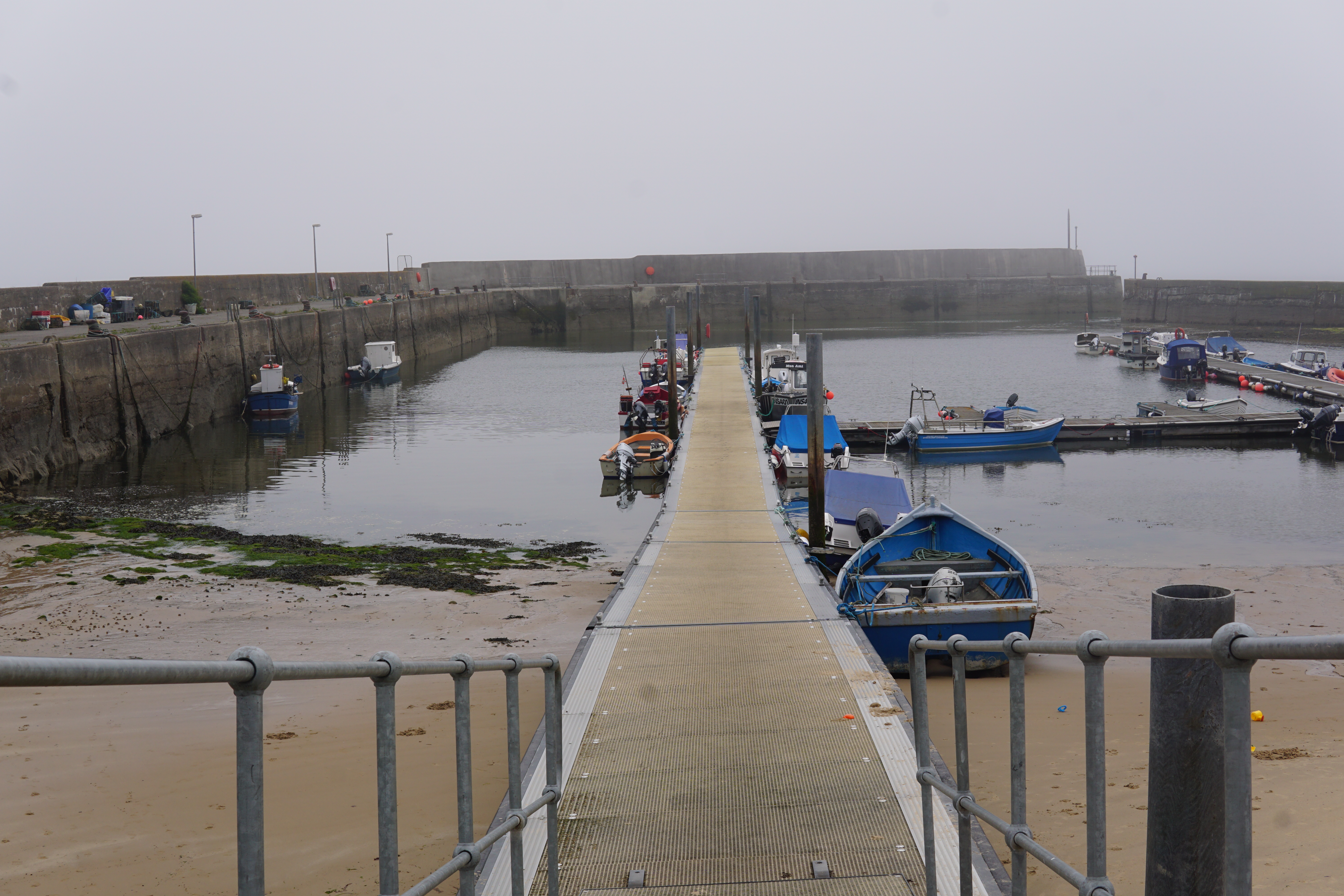 An image of the harbour in Balintore, one of the places to park overlooks it.