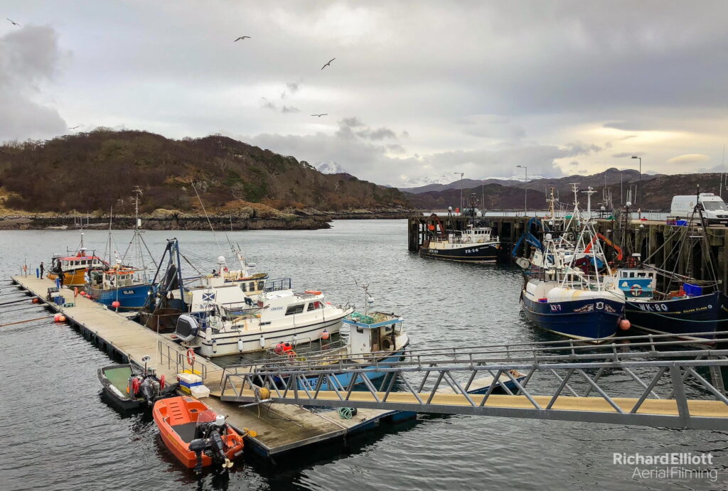 A view of Gairloch harbour. A 6 miles drive from the park up location nearby on the NC500