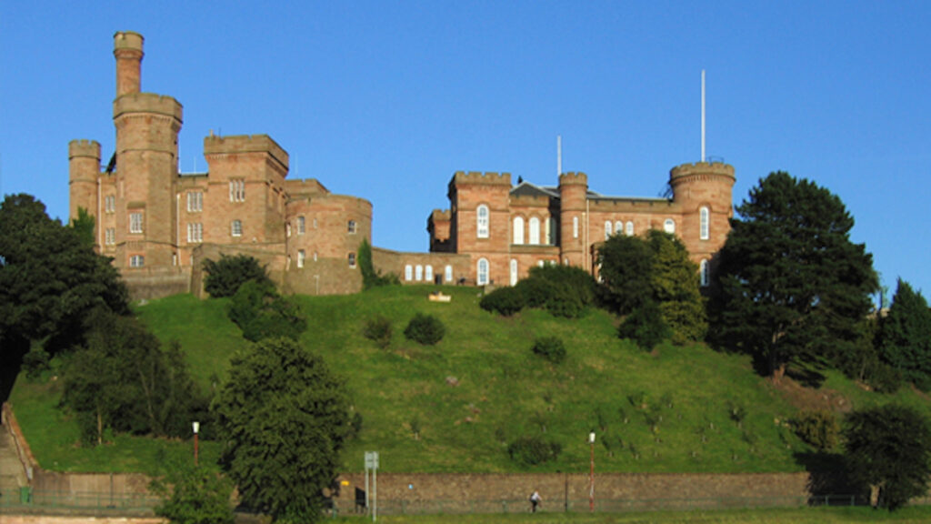 Looking up at Inverness Castle. The start point of the NC500 route.