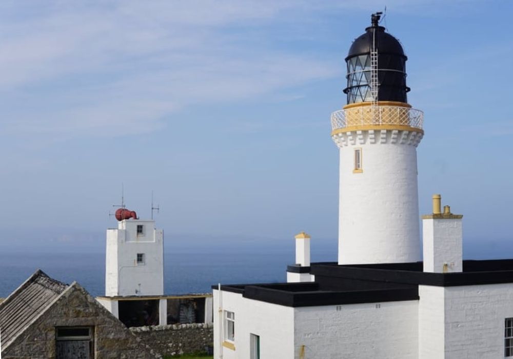Image of Duncasby lighthouse. One of the may impressive lighthouses you can expect to come across when doing the NC500 