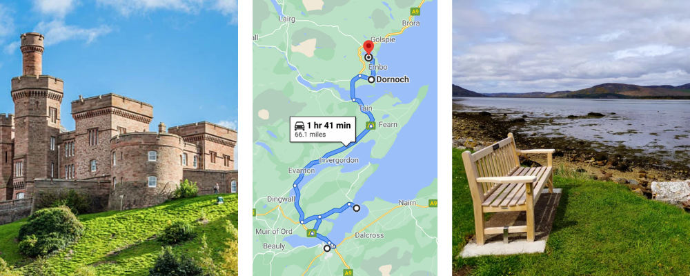 NC500 10 Day itinerary - Day 1
Trio of images - Inverness castle , driving route , Loch fleet.