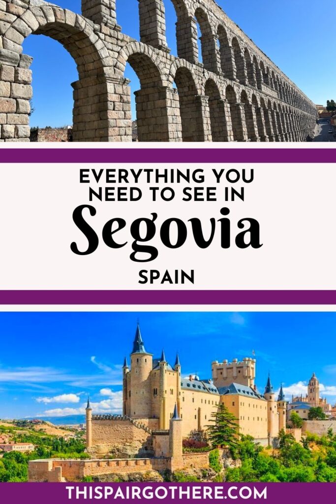 A comprehensive list of the best things you simply must see in Segovia. Spain is packed full of stunning cities and Segovia is no exception. This post features the best highlights the historic city. From a roman aqueduct to a gothic cathedral, this city has it all! Spain | Road Trip | Segovia must-see | Itinerary | Vanlife | Madrid Day Trip