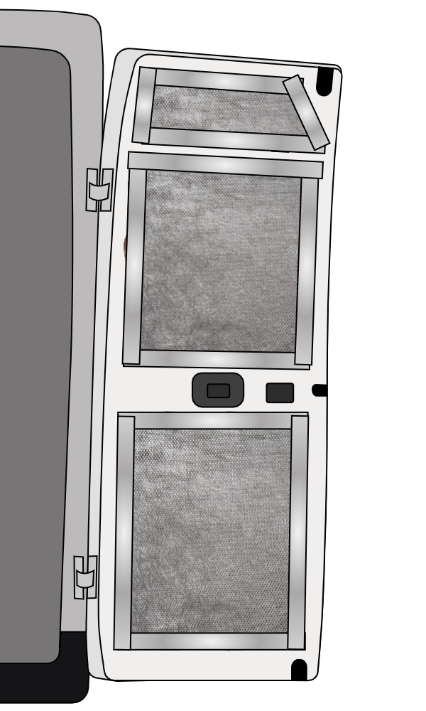 van back door panel (right) - insulated