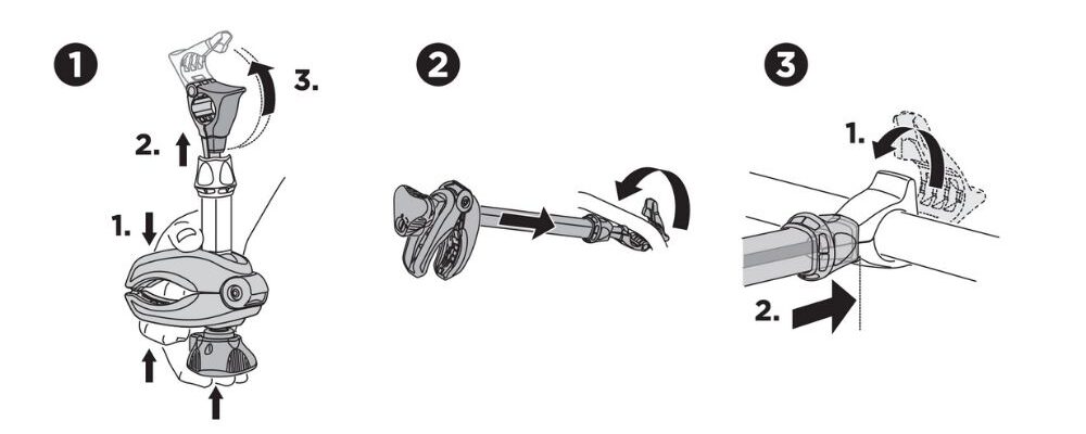 how to install locking arms on thule elite van XT bike rack