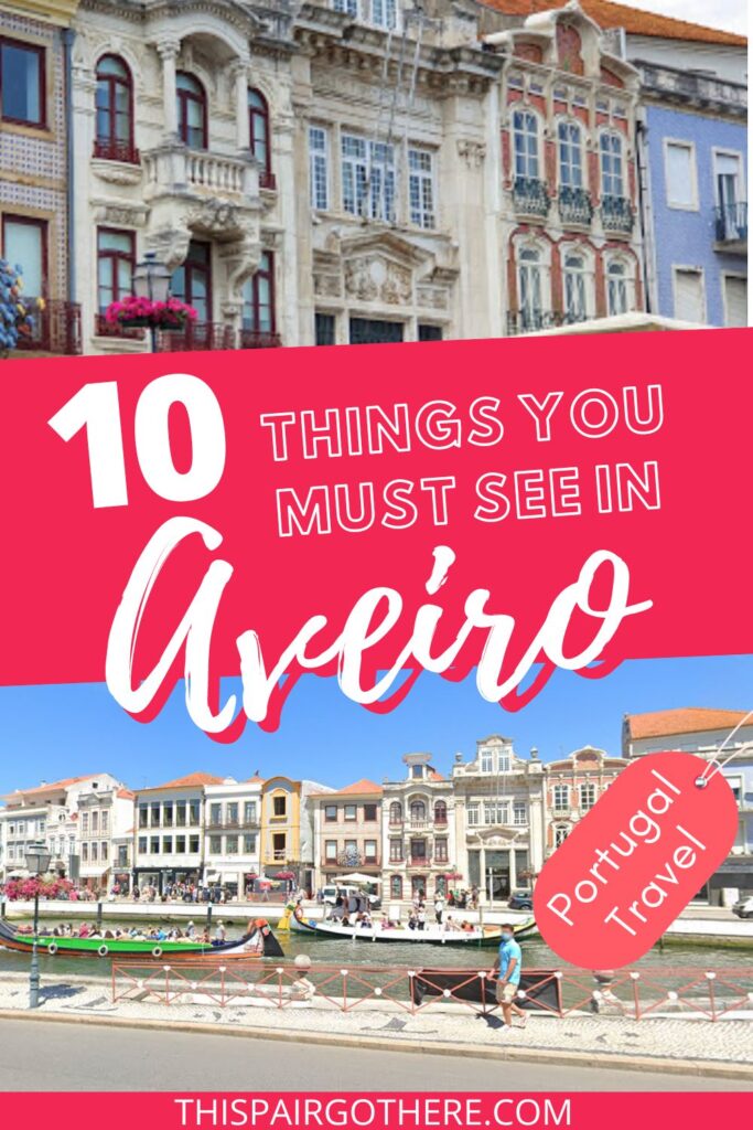 A comprehensive list of the top 5 things you simply must see in Aveiro. Portugal is packed full of stunning cities and Aveiro is no exception. This post features the best highlights of this historic city. This city has everything from stunning art nouveau architecture to sweet Moliceiro boat rides! Portugal | Road Trip | Aveiro must-see | Itinerary | Vanlife | Aveiro Day Trip | Costa Nova Day Trip