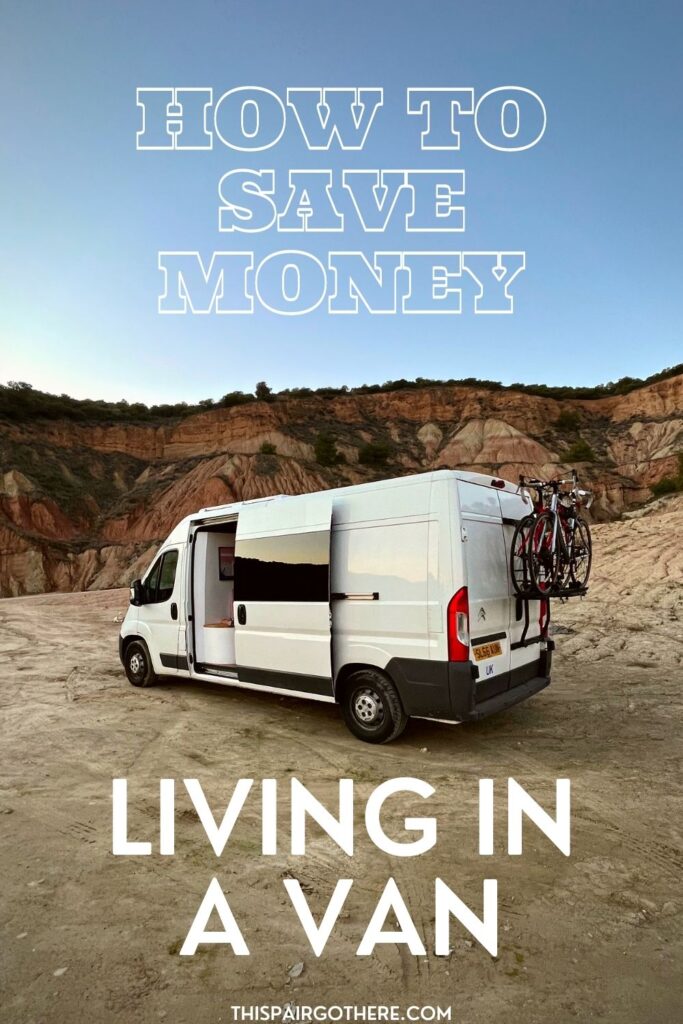 Travelling around in a van full-time can become pretty expensive. The cost of fuel, campsites and food can quickly add up. This guide gives you easy tips to help you cut back on expenses and therefore save money whilst living in your van. Vanlife | Money Saving | RV living