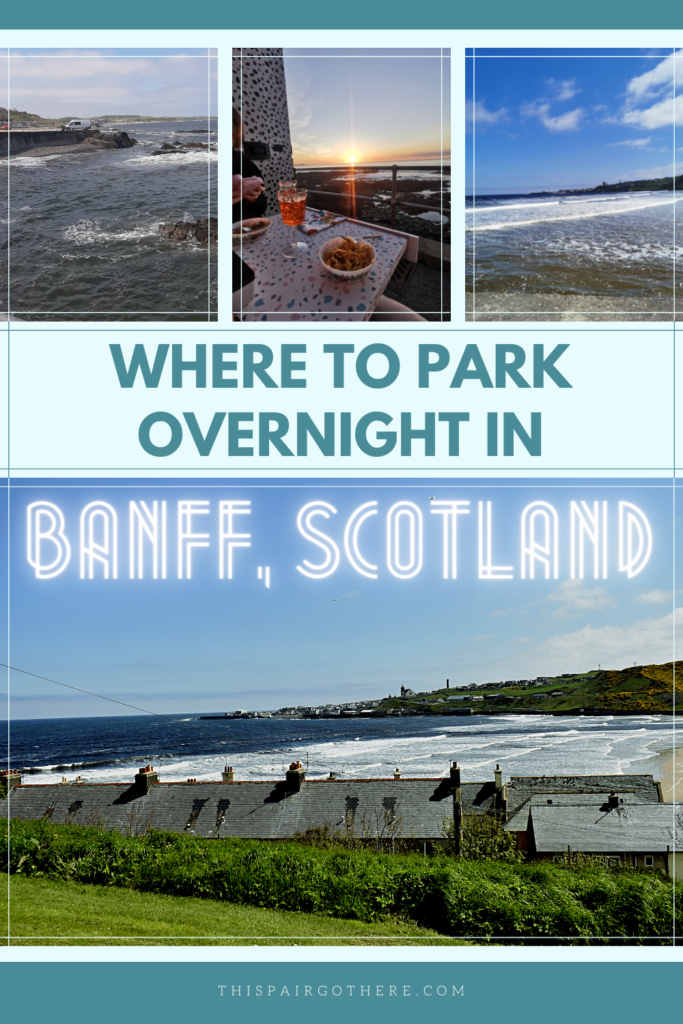 A complete review of facilities, views, signal, and more of a car park Banff that is great for staying overnight. This car park is undeniably scenic, but is it worth staying the night? We certainly think so! Vanlife | NE250 | Free places to park overnight in Scotland | Park for night | Free camping | where to park for free on the NE250