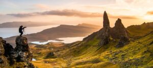 Image of the old man of Storr. One of the amazing things to do on the Isle of Skye. Photo by Christopher Czermak on Unsplash