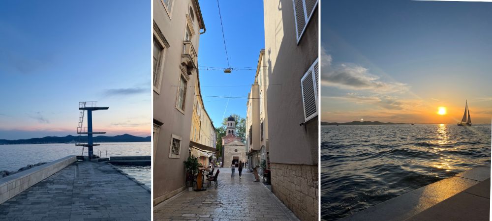 Collage of images from the old town of Zadar